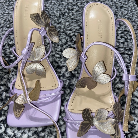 Purple Butterfly Heels - Picture 1 of 3